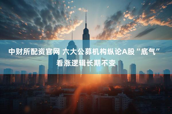 中财所配资官网 六大公募机构纵论A股“底气” 看涨逻辑长期不变